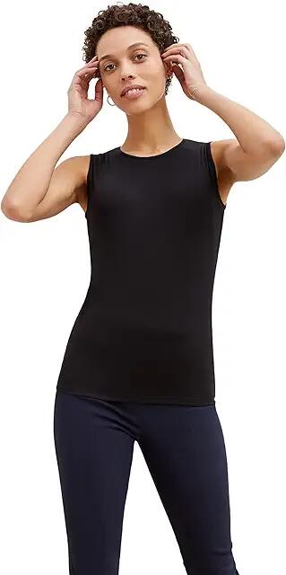 M.M.LaFleur Paige Tank - Ribbed Pima Cotton (Black) Women's Clothing Cover