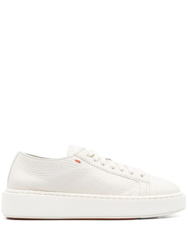 Santoni leather sneakers - White Cover