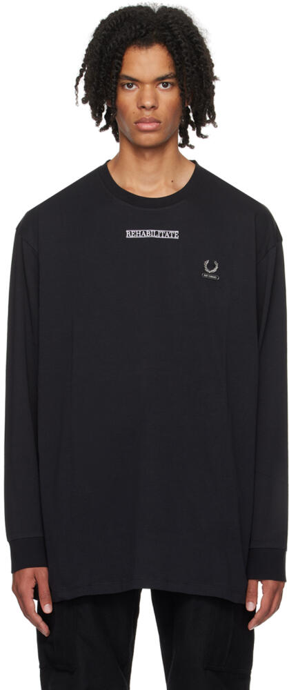 Raf Simons Black Fred Perry Edition Long Sleeve T-Shirt Cover