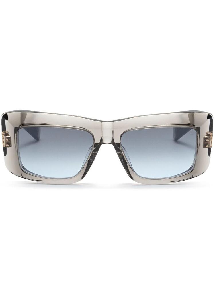 Balmain Eyewear Envie rectangle-frame sunglasses - Grey Cover