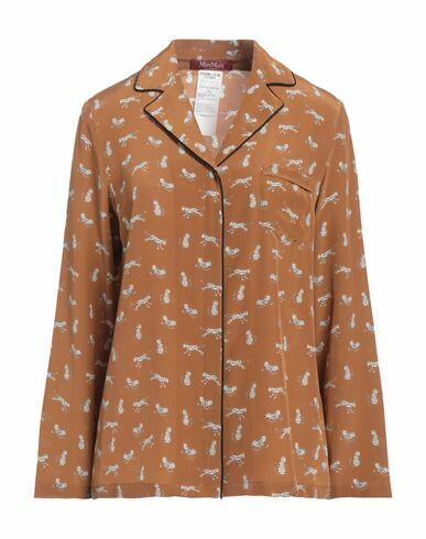 Max Mara Studio Woman Shirt Camel Silk Cover