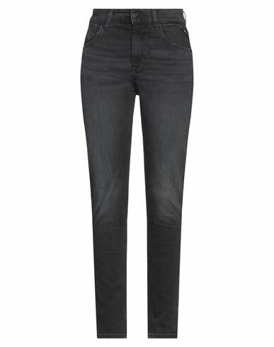 Replay Woman Jeans Black Organic cotton, Polyester, Elastane Cover