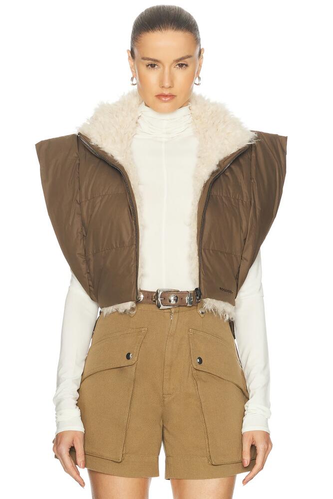 Isabel Marant Etoile Hoodiali Vest in Army Cover