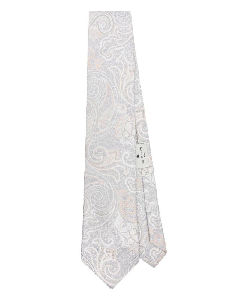 ETRO paisley jacquard tie - Grey Cover