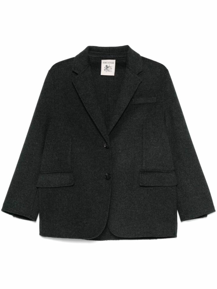 Semicouture wool blazer - Grey Cover