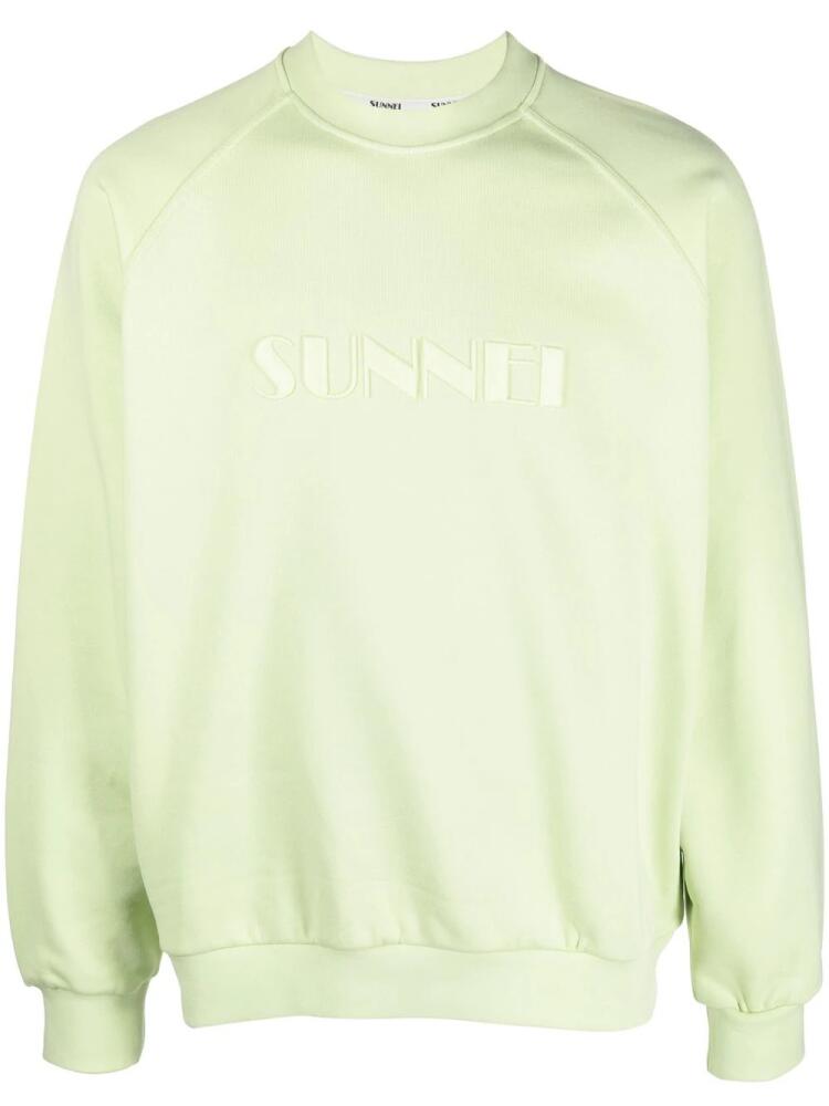 Sunnei embroidered-logo detail sweatshirt - Green Cover