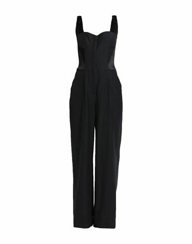 Alberta Ferretti Woman Jumpsuit Black Acetate, Cotton Cover