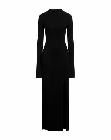 Sportmax Woman Maxi dress Black Cashmere, Polyamide, Elastane Cover