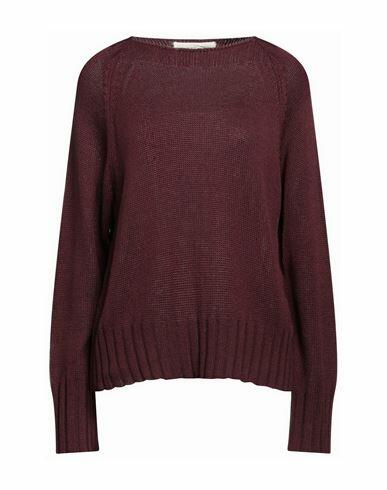 Lamberto Losani Woman Sweater Deep purple Silk, Cashmere Cover