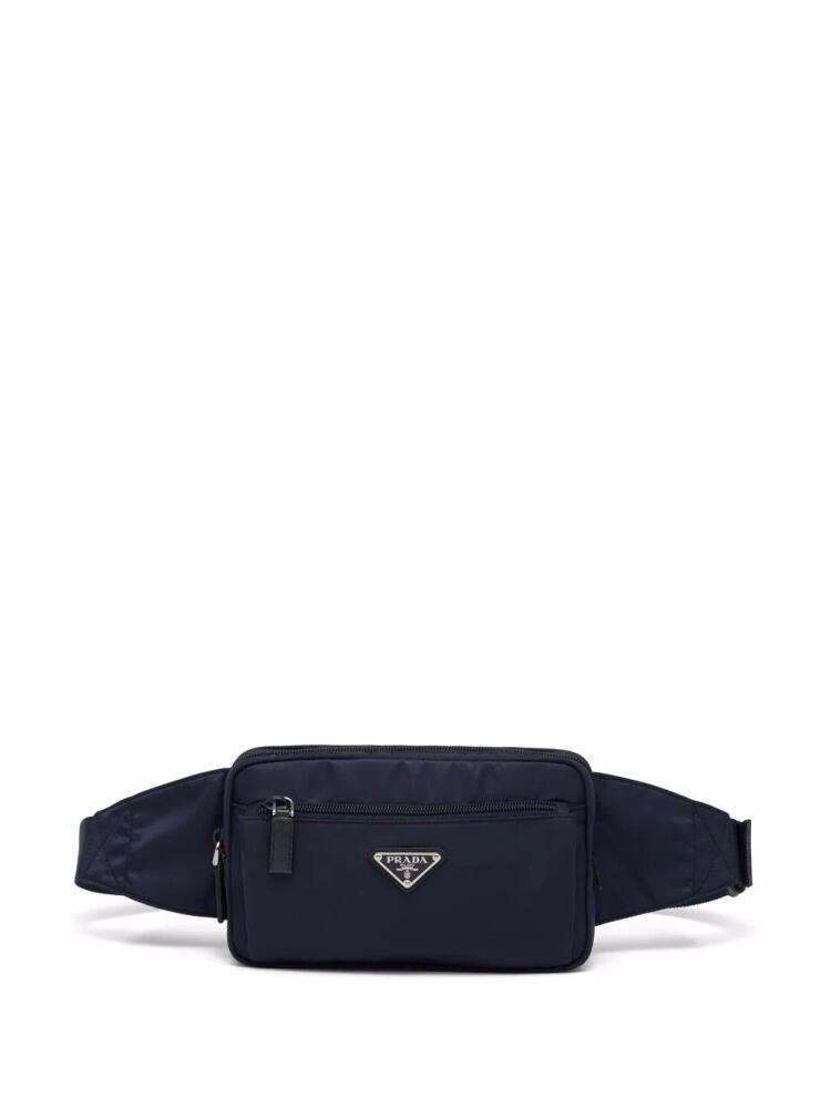 Prada logo-plaque belt bag - Blue Cover