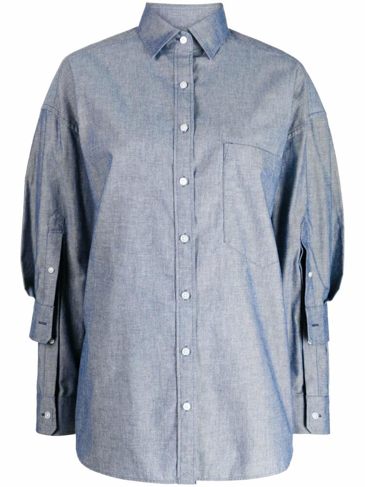 Kolor layered cotton shirt - Blue Cover