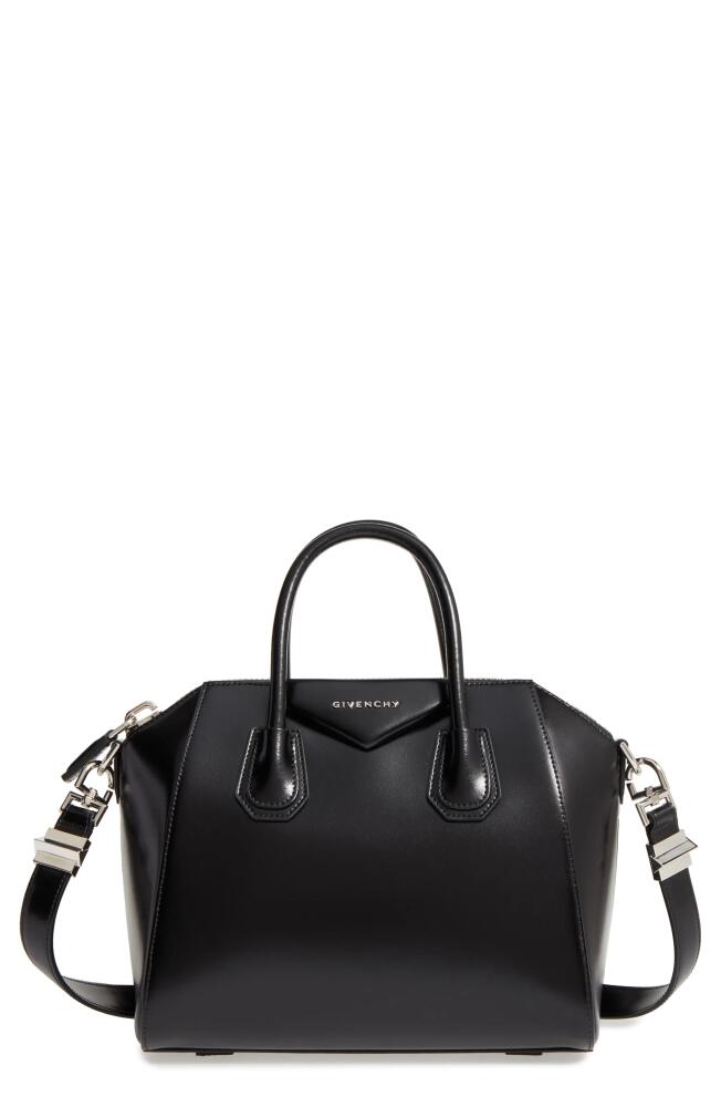 Givenchy Small Antigona Box Leather Satchel in Black Cover