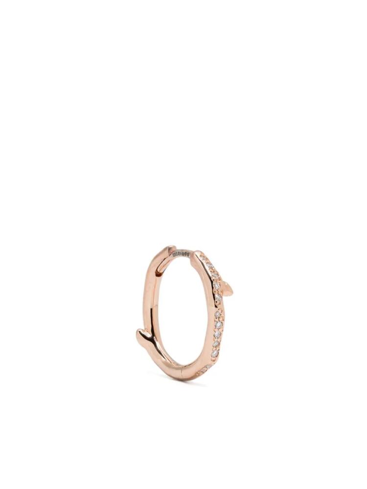 Shaun Leane rose gold vermeil Cherry Branch single hoop earring - Pink Cover