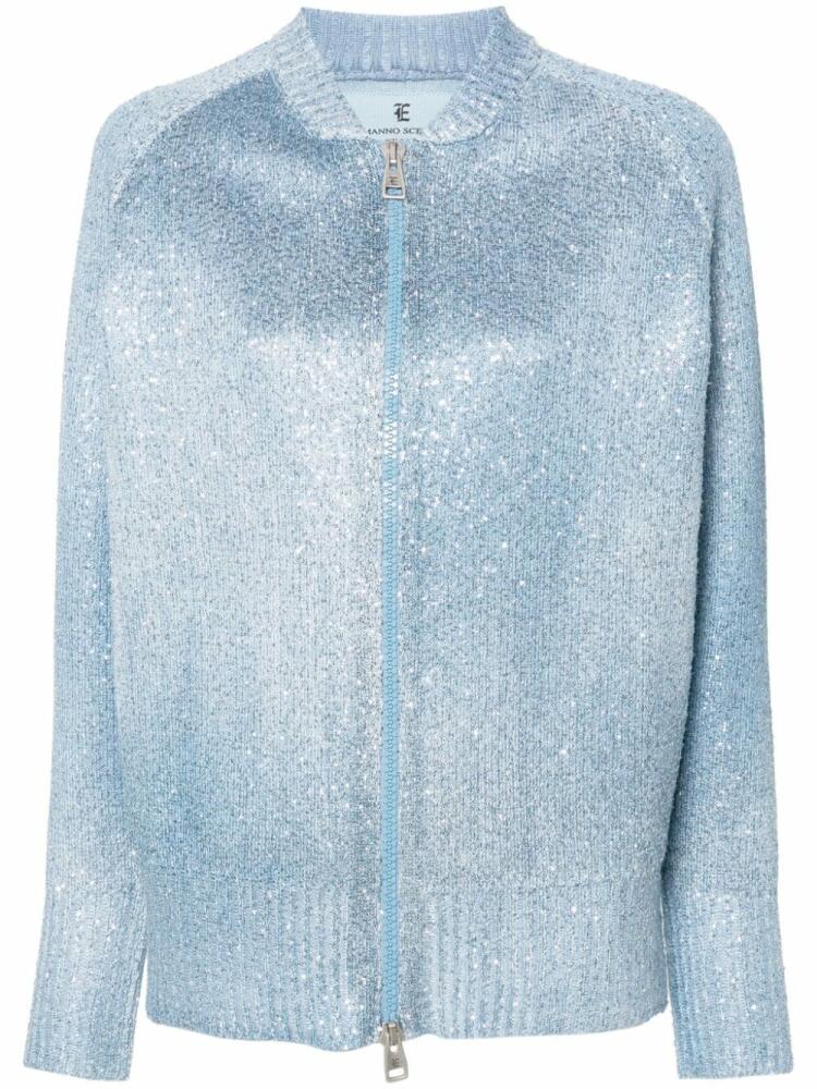 Ermanno Scervino sequinned zip-up cardigan - Blue Cover