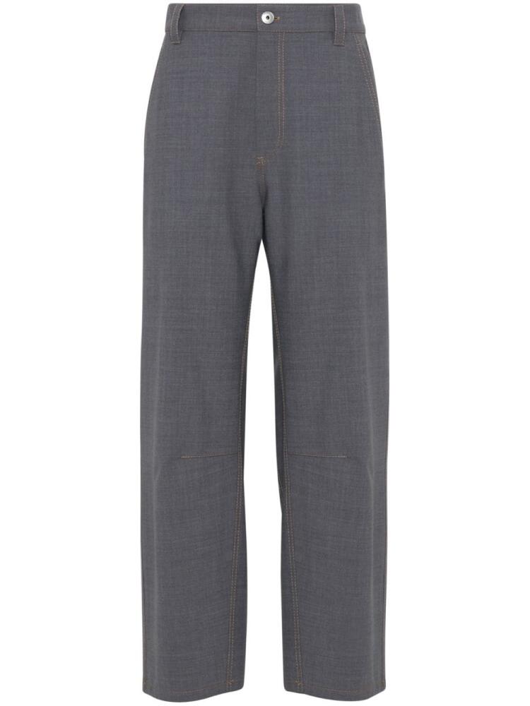 Brunello Cucinelli mélange-effect trousers - Grey Cover