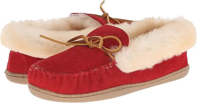 Minnetonka Alpine Sheepskin Moc (Red) Women's Moccasin Shoes Cover