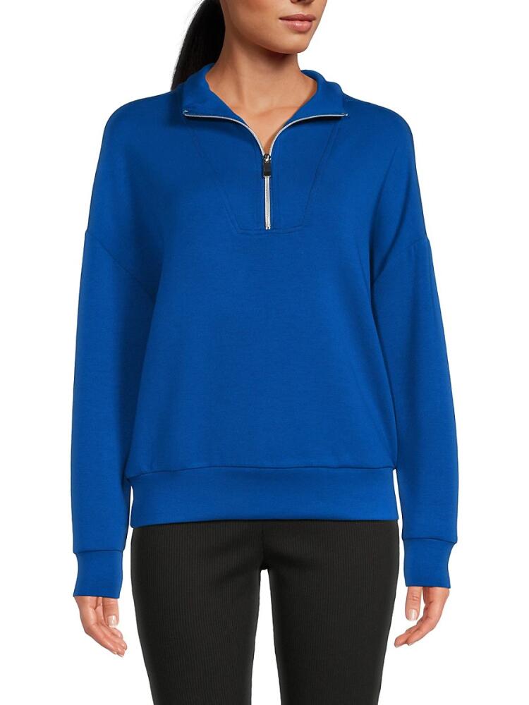 NANETTE nanette lepore Women's Inset Drop Shoulder Zip Up Pullover - Skydiver Cover