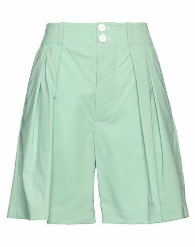 Plan C Woman Shorts & Bermuda Shorts Sage green Polyamide, Elastane Cover