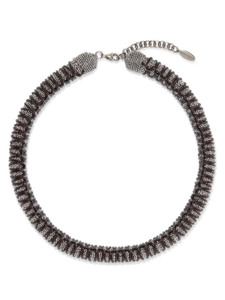 Brunello Cucinelli Monili bead-embellished choker necklace - Silver Cover