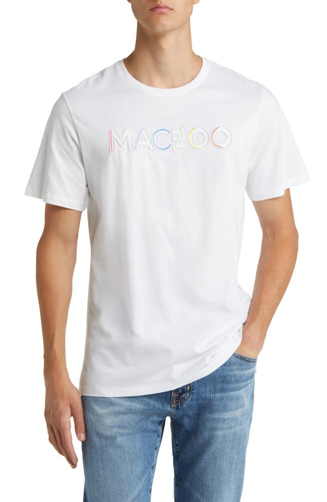 Maceoo True Colors Cotton Graphic T-Shirt in White Cover