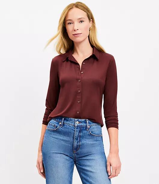 Loft Petite Jersey Shirt Cover