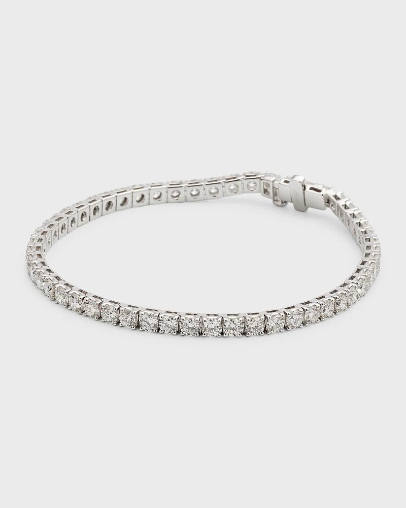 Neiman Marcus Diamonds 18K White Gold Round Diamond Bracelet, 7"L, 8.0tcw Cover