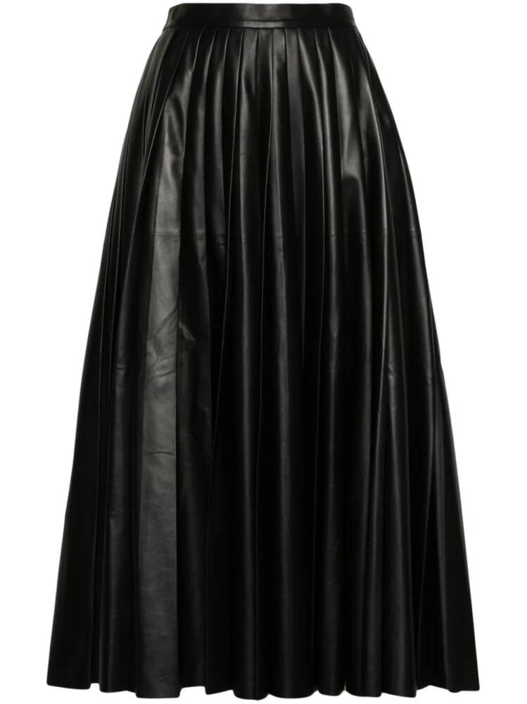 Fabiana Filippi pleated leather skirt - Black Cover