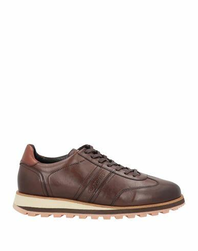 Alberto Guardiani Man Sneakers Dark brown Leather Cover