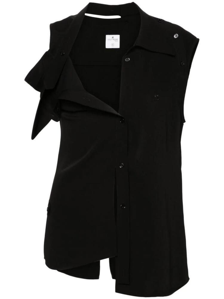 Courrèges Modular Tech crepe shirt - Black Cover