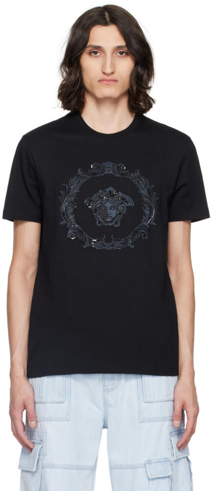 Versace Black Medusa Cartouche T-Shirt Cover