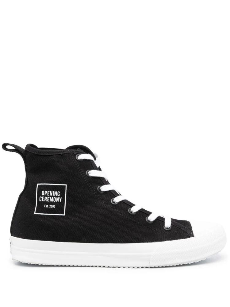 Opening Ceremony Box logo high-top sneakers - Black Cover