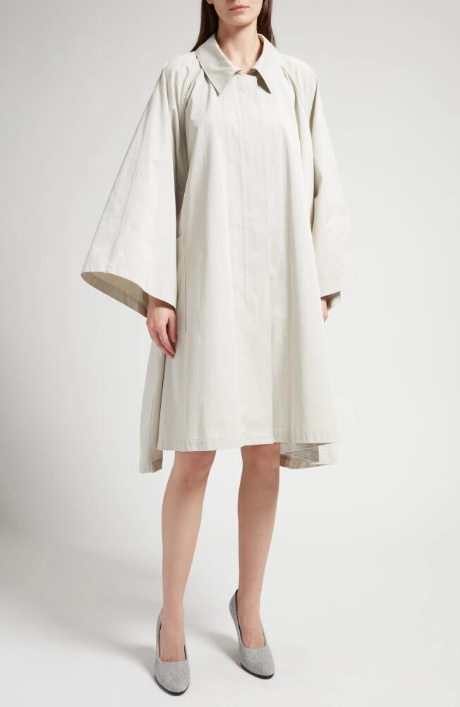 The Row Leinster A-Line Cotton Trench Coat in Ivory Cover