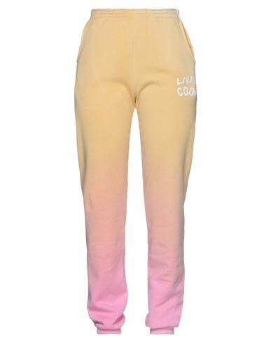 Livincool Woman Pants Yellow Cotton Cover