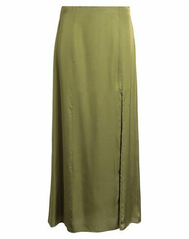 Max & co. Woman Maxi skirt Military green Viscose Cover