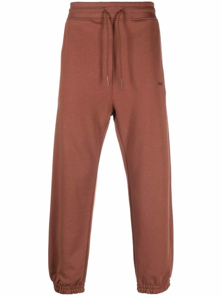 Drôle De Monsieur embroidered-logo track pants - Brown Cover