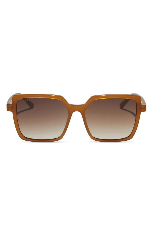 DIFF Esme 53mm Gradient Square Sunglasses in Brown Gradient Cover