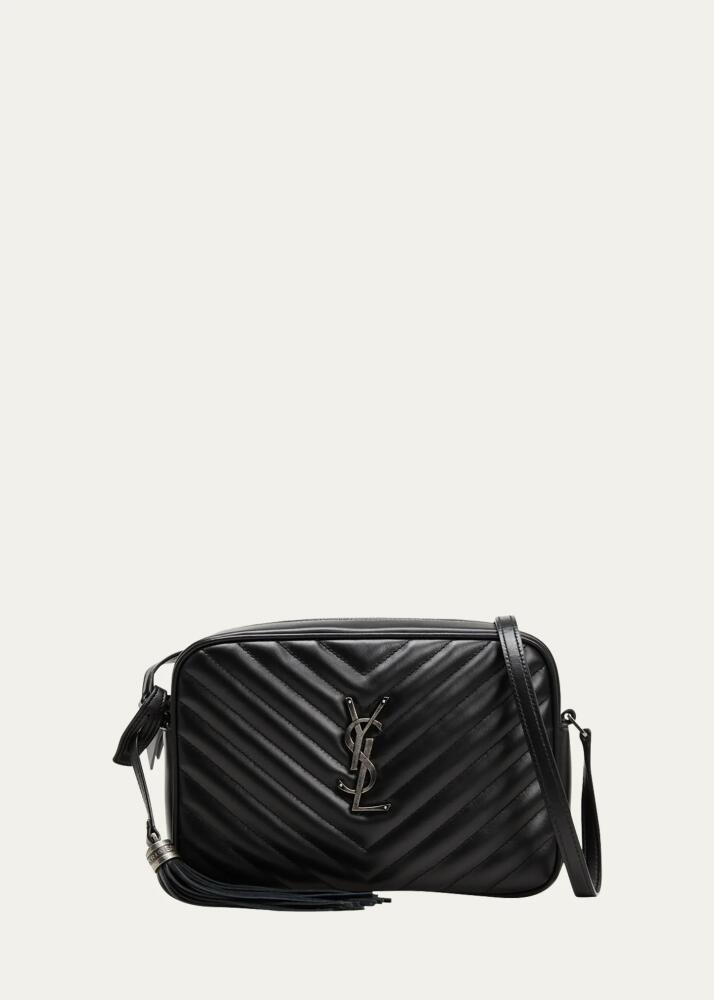 Saint Laurent Lou Medium YSL Camera Bag with Pocket and Tassel in Quilted Leather Cover