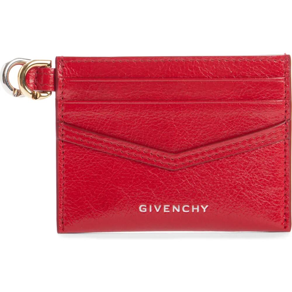 Givenchy Voyou Leather Card Case in Vermillon Cover