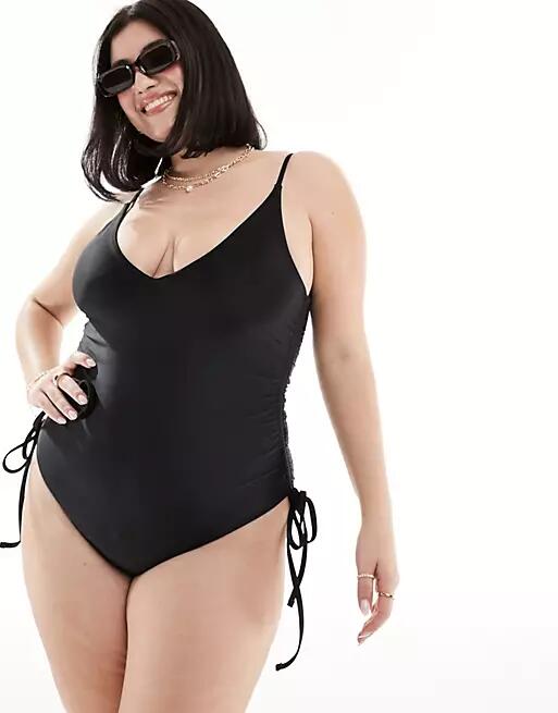 We Are We Wear Plus swimsuit in black Cover