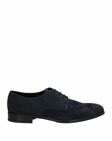 Doucal's Man Lace-up shoes Navy blue Soft Leather Cover