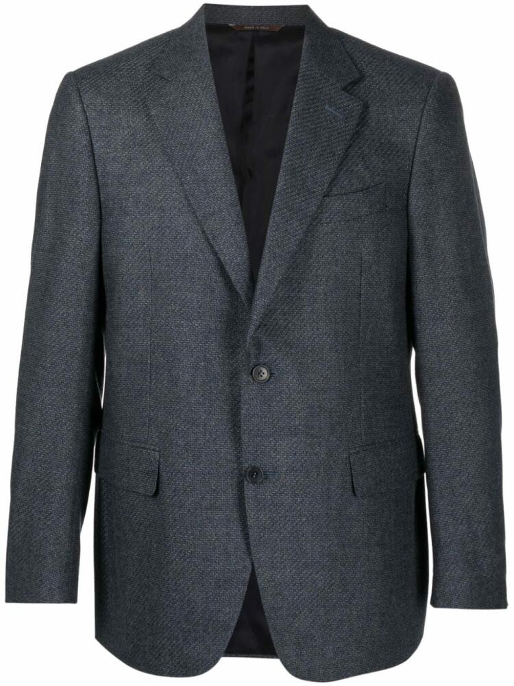 Canali twill-weave wool blazer - Blue Cover