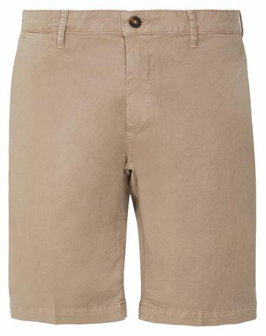 8 By Yoox Organic Cotton Shirts Man Shorts & Bermuda Shorts Khaki Organic cotton, Elastane Cover