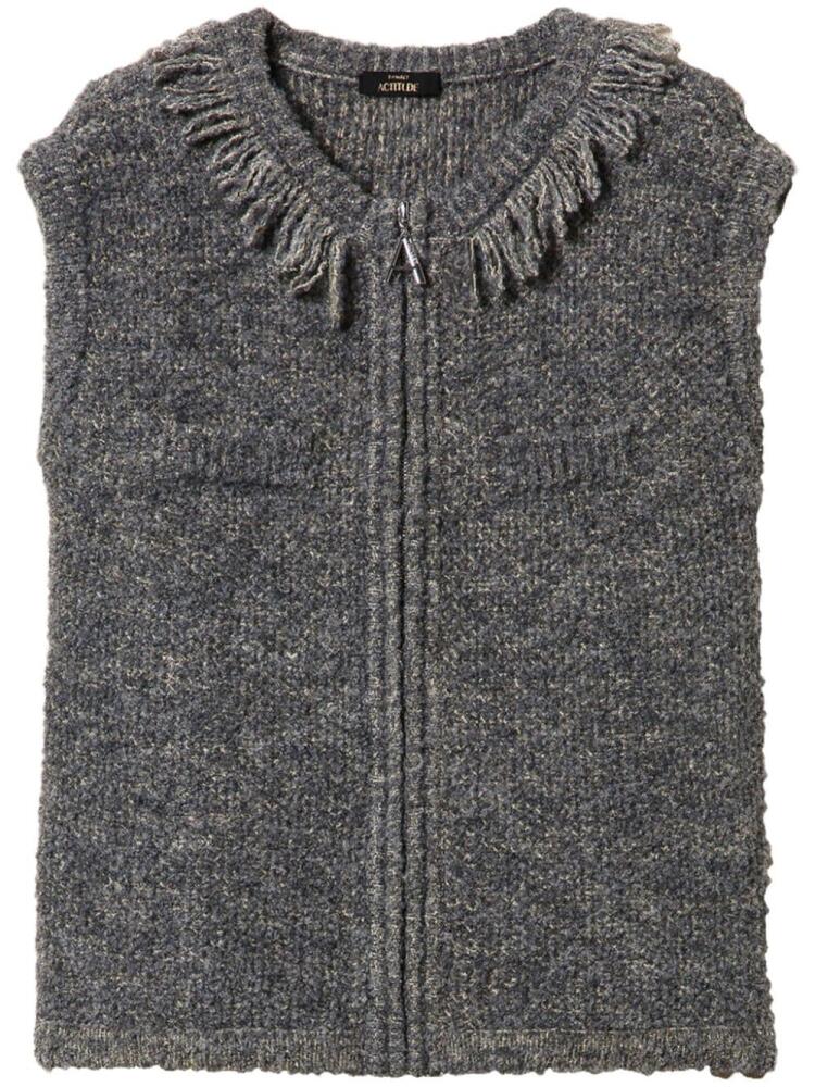 TWINSET bouclé gilet - Grey Cover