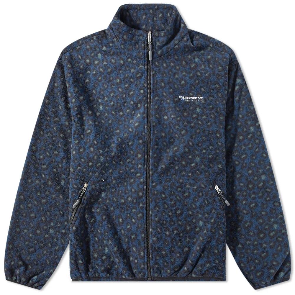 thisisneverthat Men's INTL. Fleece Jacket in Leopard Blue Cover