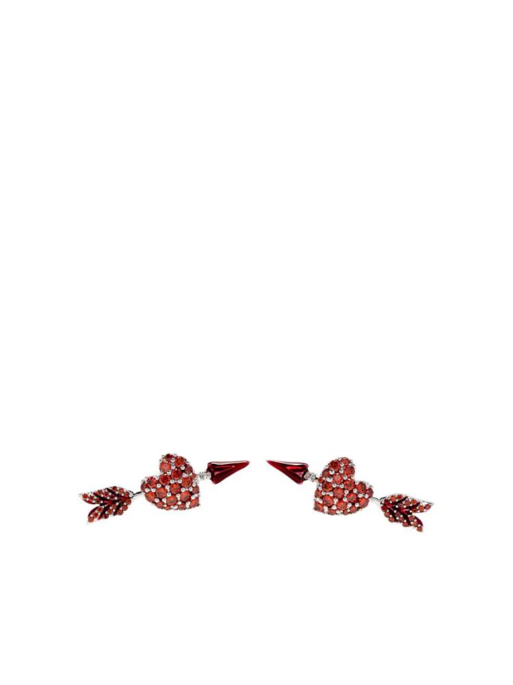 SHUSHU/TONG heart-motif stud earrings - Red Cover