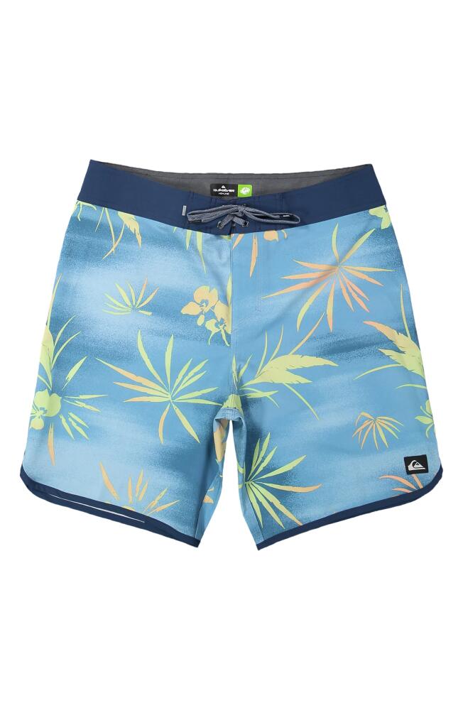 Quiksilver Surfsilk Scallop Swim Trunks in Azure Blue Cover