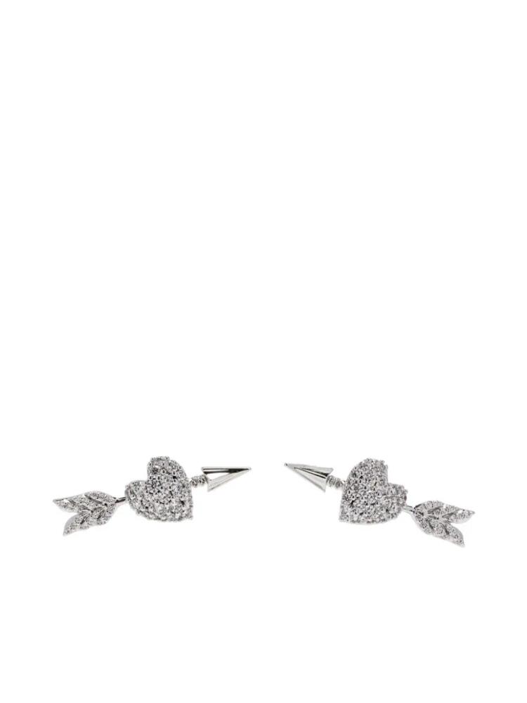 SHUSHU/TONG heart-motif stud earrings - Silver Cover