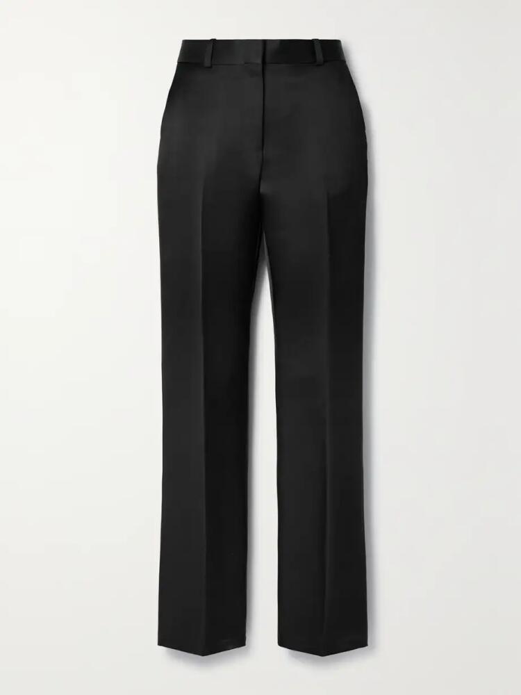 Veronica de Piante - Mick Duchesse Silk-satin Skinny Pants - Black Cover