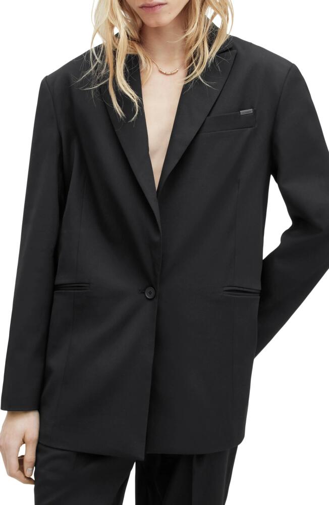 AllSaints Nellie One-Button Blazer in Black Cover