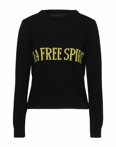 Alberta Ferretti Woman Sweater Black Cashmere, Virgin Wool Cover